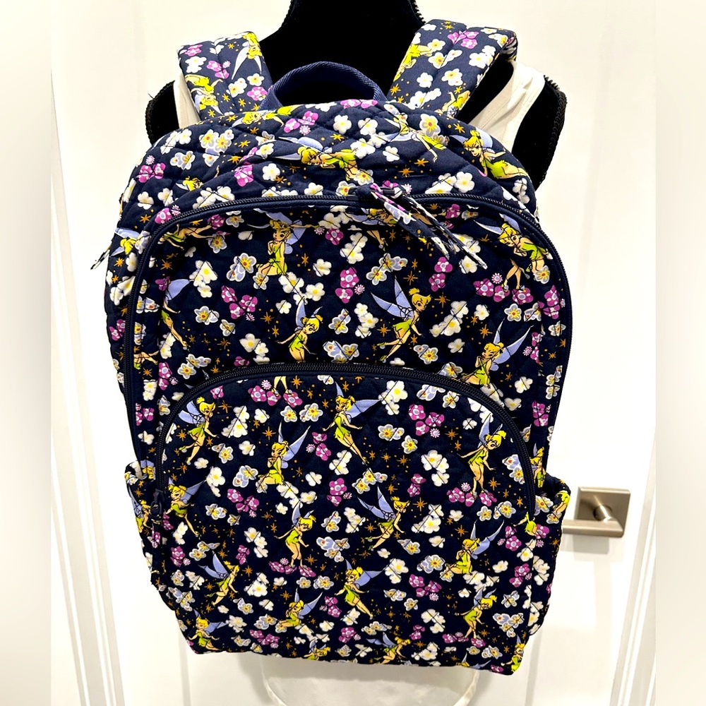 Vera Bradley Disney’s Tinkerbell Essential Large Quilted Backpack NWT